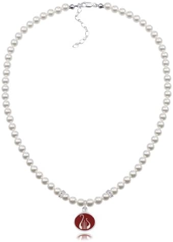 Alpha Chi Omega Sorority Jewelry and Swarovski Pearl Necklace