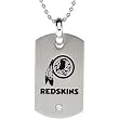 Stainless Steel Washington Redskins Logo Dog Tag Necklace
