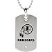 Stainless Steel Washington Redskins Logo Dog Tag Necklace