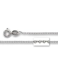 14K White Gold Cable Link Chain ( Width 1.1 mm)