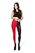 Ensasa Black Red Poker Digital Print Fashion Spandex Strechy Legging (One Size)