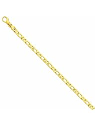 Genuine 14K Yellow Gold 4.8Mm Polished Fancy Link Bracelet 8 Inches 100% Satisfaction Guaranteed.