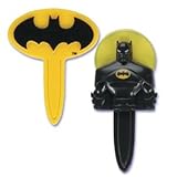 Batman Bookmark Party Cupcake Picks 12 Pack