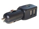 Produkt-Bild: Doppel USB Ladeadapter Zigarettenbuchse Anschluss 2xUSB f&uuml;r z.B. Laptop, Handy, Mp3 Player