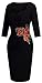 HOMEYEE Women's Chic Career Floral Ruched Slim Vintage Pencil Sheath Dress B347