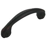 Cosmas 4114ORB Oil Rubbed Bronze Cabinet Hardware Rope Scroll Handle Pull - 3" Hole Centers