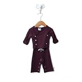Baby Star  Newborn Girl Soy Organic Kimono Set, Berry, 0-3 Months