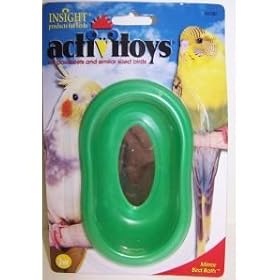 JW Pet Company Activitoy Mirror Bird Bath for Keets and Tiels Assorted Colors by JW Pet Company