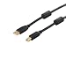 iBUFFALO USB2.0ケーブル (A to B) サージ機能付 ブラック 2m BSUABSFC220BK
