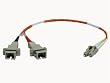 Tripp Lite N458-001-50 Duplex Multimode 50/125 Fiber Adapter, LC-M/SC-F - 1ft Tripp Lite N458-001-50 Duplex Multimode 50/125 Fiber Adapter, LC-M/SC-F - 1ft