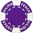 Real Clay No Metal Insert Texas Holdem Poker Chips, 25 11.5 gram Purple Chips
