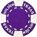 Real Clay No Metal Insert Texas Holdem Poker Chips, 25 11.5 gram Purple Chips
