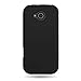 CoverON® Hard Rubberized Slim Case for ZTE Reef - with Cover Removal Pry Tool - Black