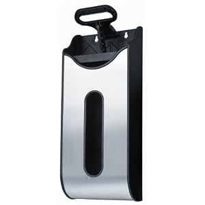 Save On Space 7050 Grocery Bag Holder Compactor, Wall Mounted, Stainless Steel