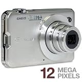 Casio Exilim EX-S12 12MP Digital Camera with 3x Optical Zoom and 2.7 inch LCD (Silver)