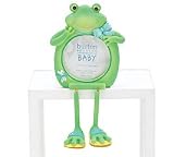 Frog Picture Frame Baby Boy Shower Holds 2.5 X 2.5 Nursery Decor