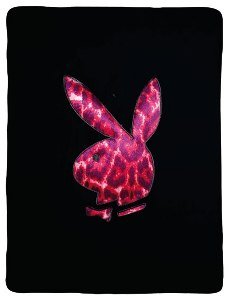 Playboy Decke, Fleecedecke leopard (pink)