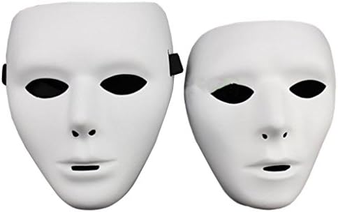 Roundshop One Pair Halloween Horror Mask JabbaWockeeZ Hip-hop Ghost Dance Cosplay Party Masks White