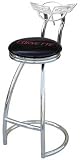 Corvette Bar Stool, Billet Aluminum, C5 Logo With Backrest