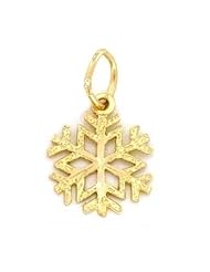 Snowflake Charm 14k Gold 12mm