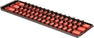 3 Rail Socket Tray - Red-2pack