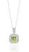 .65 CT GENUINE PERIDOT & DIAMOND 14K SQUARE PENDANT
