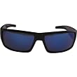 Smith Optics Lockwood Premium Lifestyle Polarized Sports Sunglasses/Eyewear w/ Free B&F Heart Sticker Bundle - Black/Blue Mirror