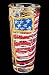 America's Flag Design - Hand Painted - Collectible Shooter Glass - 1.5 oz.
