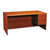 10700 L-Workstation Desk, 3/4-Right Pedestal, 66w x 30d x 29-1/2h, Henna Cherry