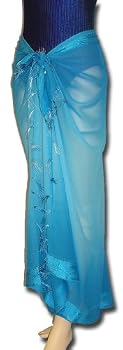 Full Size Pareo: Sheer Turquoise