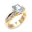 Women's Rosette Light Amethyst Cubic Zirconia Gold Ring, Size: 5-10