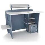 No Tools Assembly 43" Kids' Multi Pack Desk/ Shelves/ Cart- Blue/ White