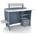 No Tools Assembly 43" Kids' Multi Pack Desk/ Shelves/ Cart- Blue/ White