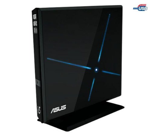 ASUS Masterizzatore DVD esterno 8x/Lettore Blu-ray SBC-06D1S-U - nero