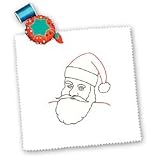 Santa Claus Outline Art Drawing - 10x10 Quilt Square