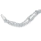 Silver 3-Strand Ankle Bracelet 10"