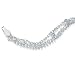 Silver 3-Strand Ankle Bracelet 10"