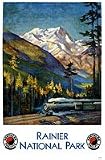 Rainier National Park Northern Pacific Travel Print
