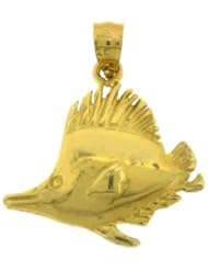 Dazzlers Solid 14k Gold Goldfish Charm Pendant Available in three colors from jewelsberry (weights: 2.9 grams only)