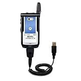 Coiled Power Hot Sync and Charge USB Data Cable w/ Tip Exchange for the Nextel i860 - Gomadic Brand