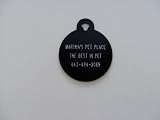 Pet Supplies : Small Circle Shape Pet ID Tag Black....FREE SHIPPING
