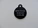 Small Circle Shape Pet ID Tag Black