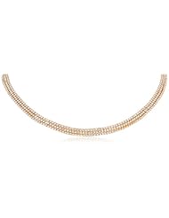 Oroclone "Crystal Set" Plated Crystal Three Row Necklace, 16.5"