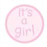 It's a Girl Pink Envelope Seals (12 count)