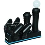 NEW DREAMGEAR DGPS3-3811 PLAYSTATION MOVE QUAD DOCK PRO (VIDEO GAME ACCESS)