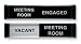 Stewart Superior Sliding Door Sign Meeting Room Vacant/Engaged W255xH52mm Aluminium and PVC Ref BA101