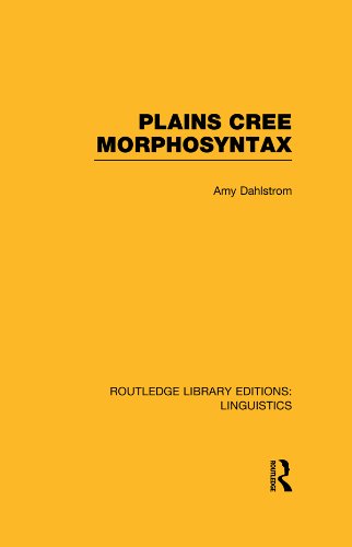 Plains Cree Morphosyntax (RLE Linguistics F: World Linguistics) (Routledge Library Editions: Linguistics)