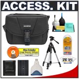 Olympus Compact E-System SLR Gadget Bag + Spare BLM-1 Battery + Tripod + Cameta Bonus Accessory Kit for Olympus E1, E3, Evolt E300, E330, E500 & E510 Digital SLR Cameras
