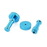 uxcell 洋服フック　2個入り　スカイブルー　アルミニウム　0.47cm　0.65cm