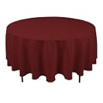 90 Inch Round Polyester Tablecloth Burgundy